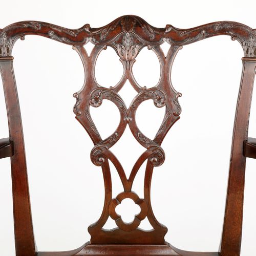 Chippendale period carved carver/arm/desk chair