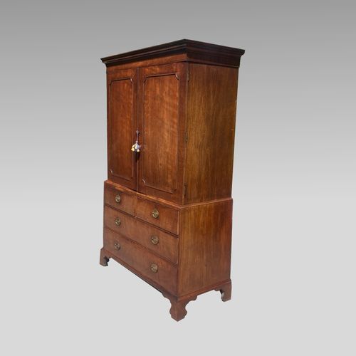 Late 18th century Georgian mahogany Linen Press Cupboard