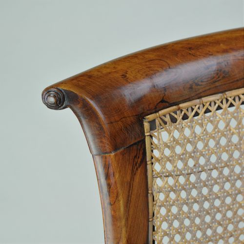 Good William IV simulated rosewood bergère side chair 