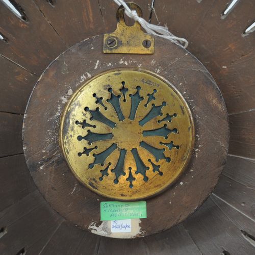 French, gilded wood sunburst clock 