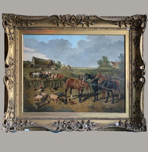 J.F. Herring Jnr. 1815 - 1907 Large Farmyard scene