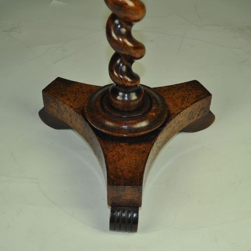 19th century Parquetry top specimen wood lamp table