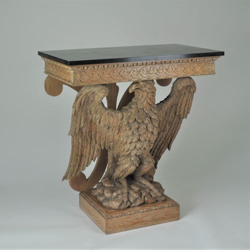 Carved Eagle Console Table