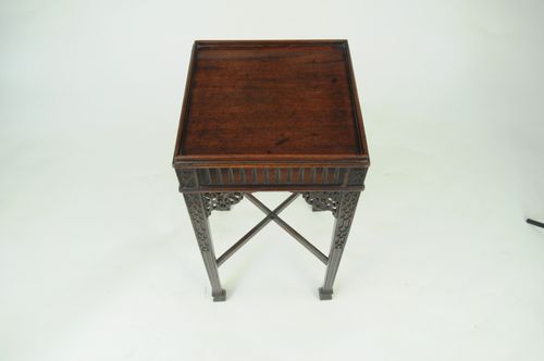 Exceptional 18th century blind fret urn stand