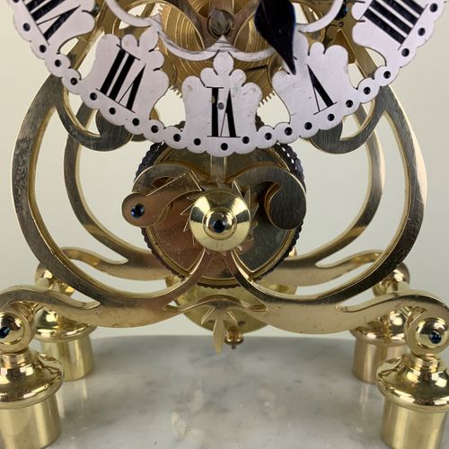 Art Nouveau chiming Skeleton Clock