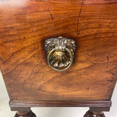 Small Regency mahogany sarcophagus shaped Cellarette 