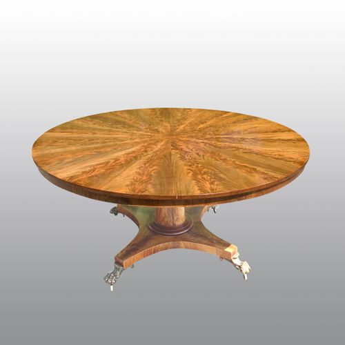 Finely figured mahogany segmented top Centre Table
