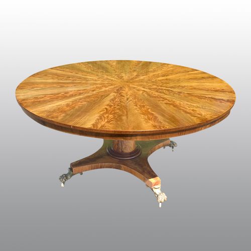 Finely figured mahogany segmented top Centre Table