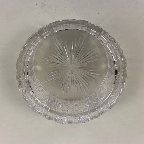 Circular glass Jam/Conserve pot/Jar with silver lid