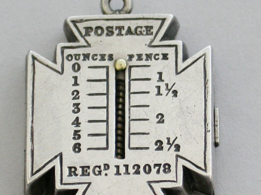 Antique Letter Postage Scale and stamp holder