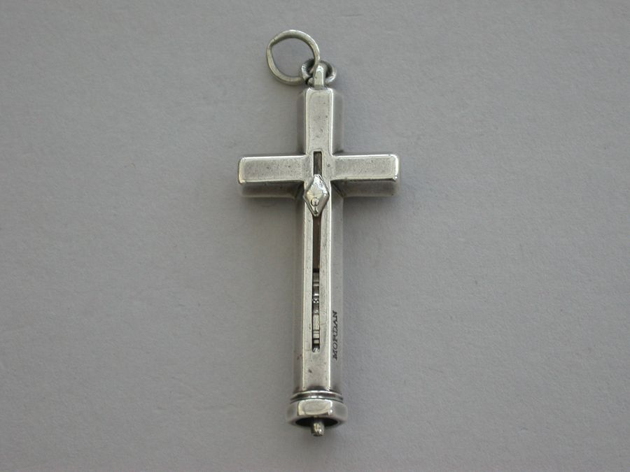 Victorian Novelty Silver Crucifix Propelling Pencil - Early Registered ...