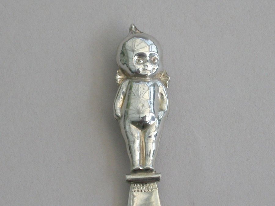 George V Novelty Silver Naked Baby Bookmark by Adie 