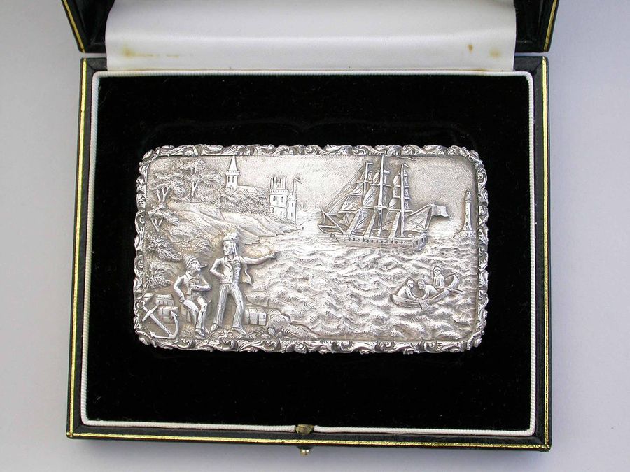 George IV Marine Capriccio High Relief Silver Snuff Box by Taylor ...