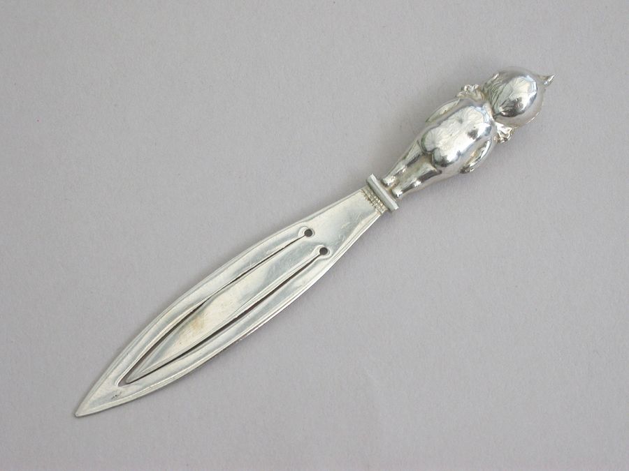 George V Novelty Silver Naked Baby Bookmark by Adie 