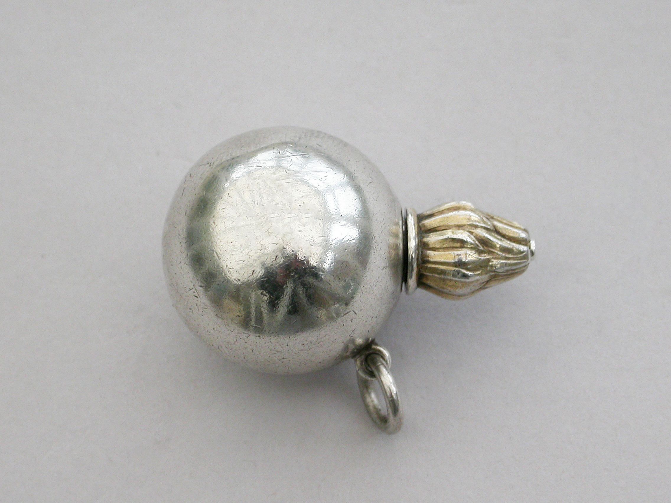 Victorian Novelty Parcel Gilt Silver Grenade Propelling Pencil by ...