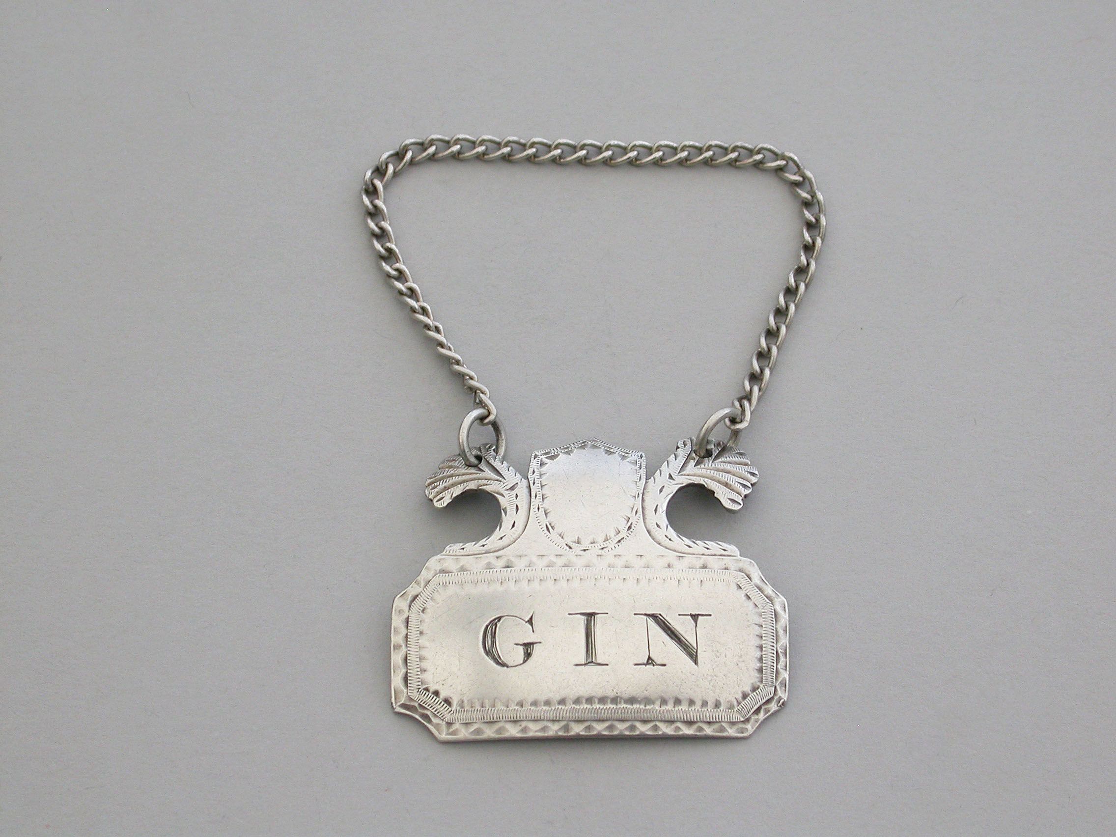 George III Silver Wine Label 'Gin' by George Smith & Thomas Hayter ...