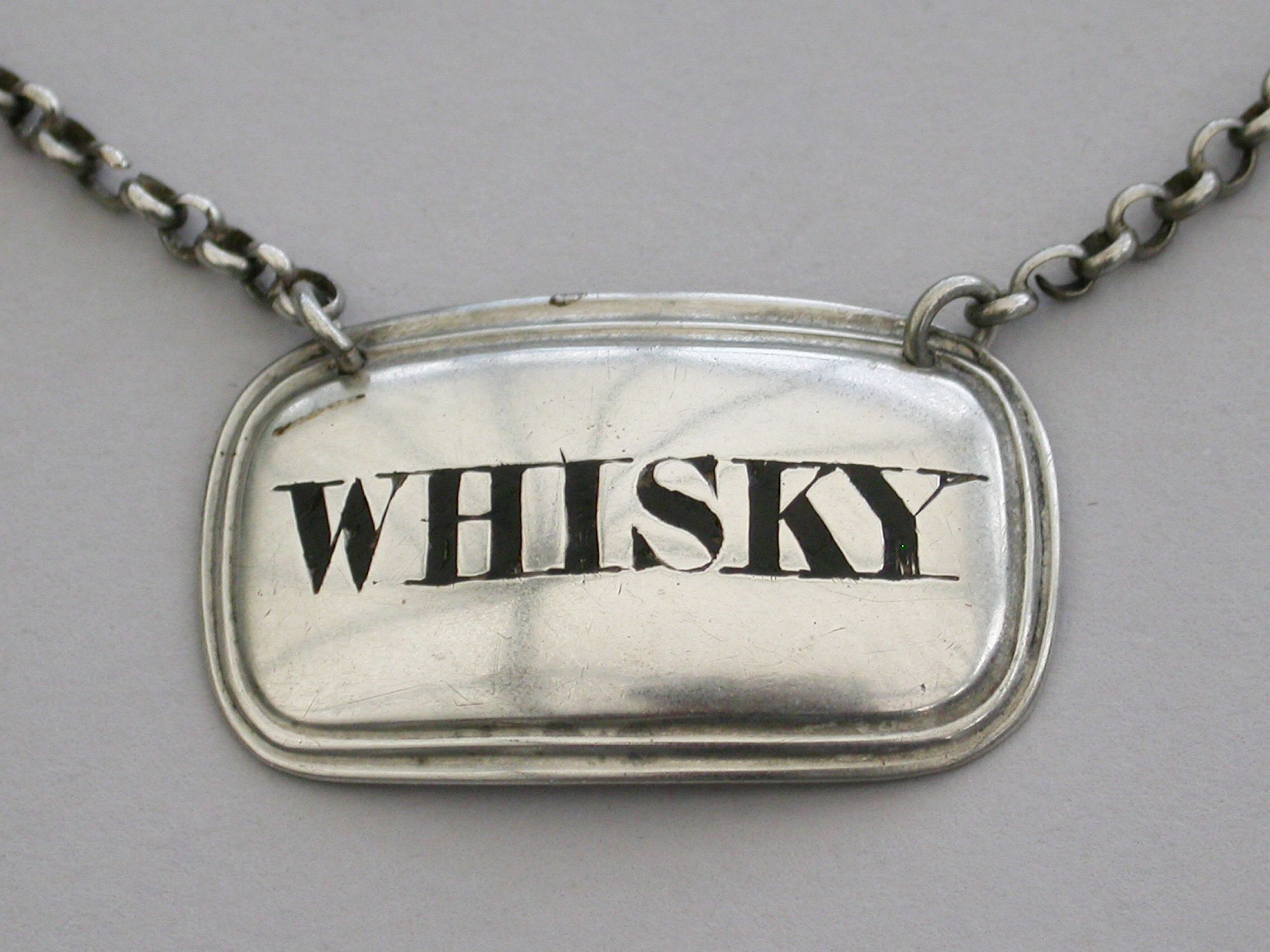 George IV Scottish Silver Wine Label 'Whisky' by Philip Grierson ...