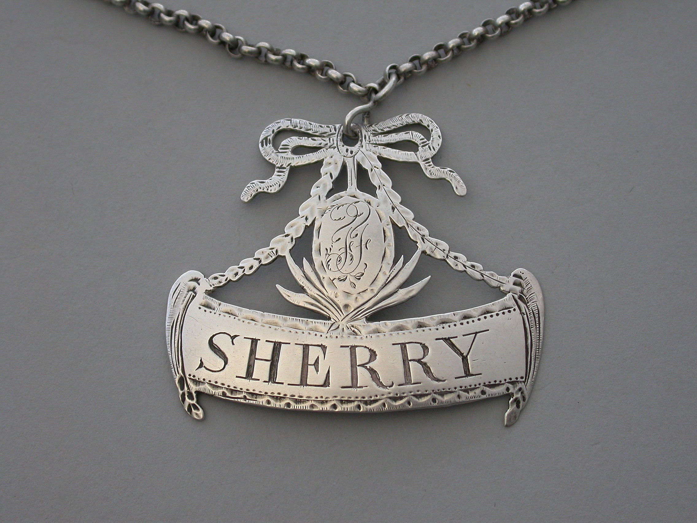 George III Provincial Silver Wine Label 'Sherry' by Robert Scott II ...