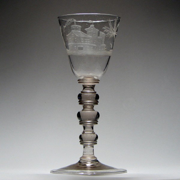 Bohemian Engraved Goblet
