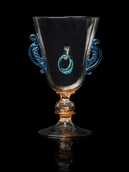 Facon de Venise Ringed and Winged Wine Glass