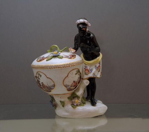 Meissen Figure of a Blackamoor with Sweetmeat Basket