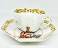 Meissen Octagonal Cup and Saucer
