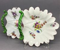 Pair of Longton Hall Leaf Dishes