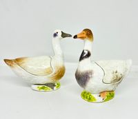 Pair of Meissen Duck Butter Boxes