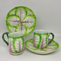 Pair of Longton Hall Cups and Saucers