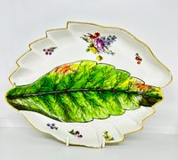 A Nymphenburg Leaf Shaped Dish