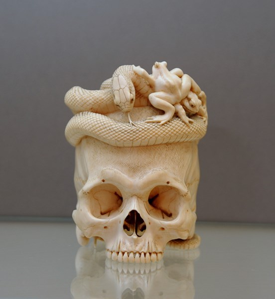 Japanese Ivory human skull