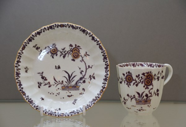 A large Worcester  cup and saucer