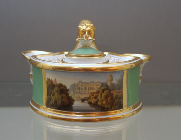 A Flight, Barr and Barr Worcester topographical inkstand