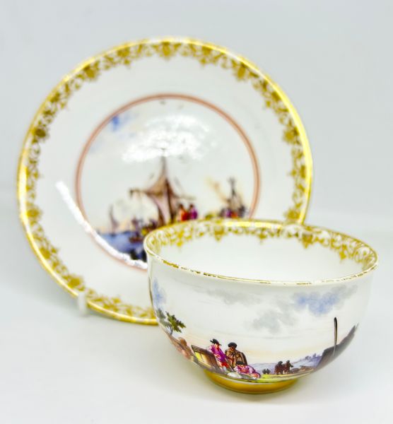 Meissen Tea Bowl and Saucer