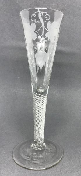 Ale Glass With Drawn Trumpet Bowl