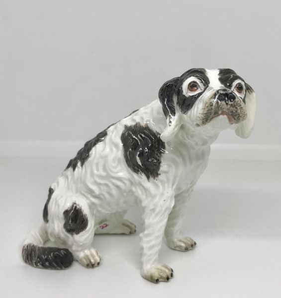 Meissen Model of a Seated Spaniel