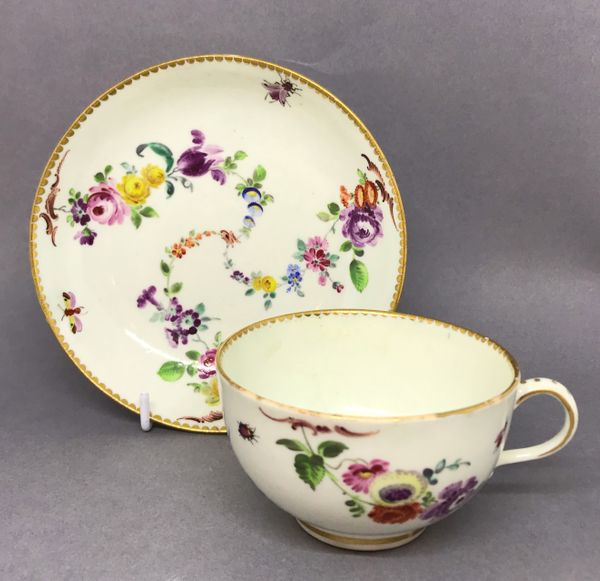 First Period Worcester Cup and Saucer - W W Warner Antiques