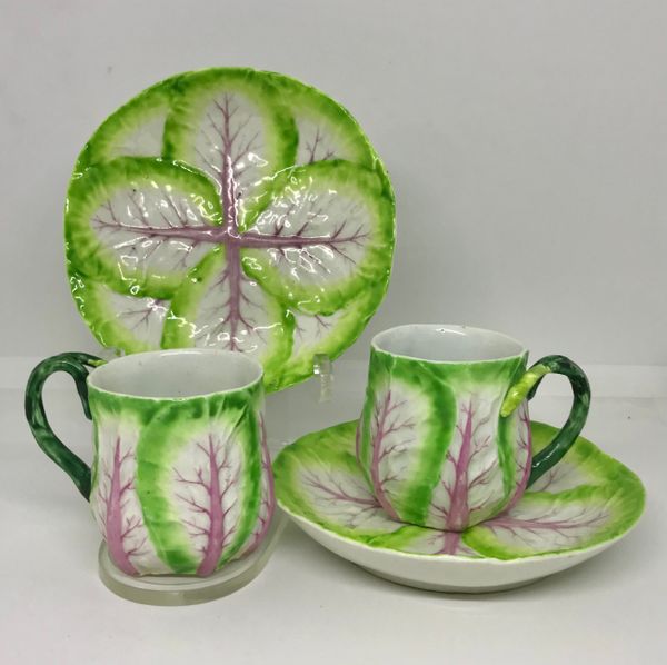 Pair of Longton Hall Cups and Saucers