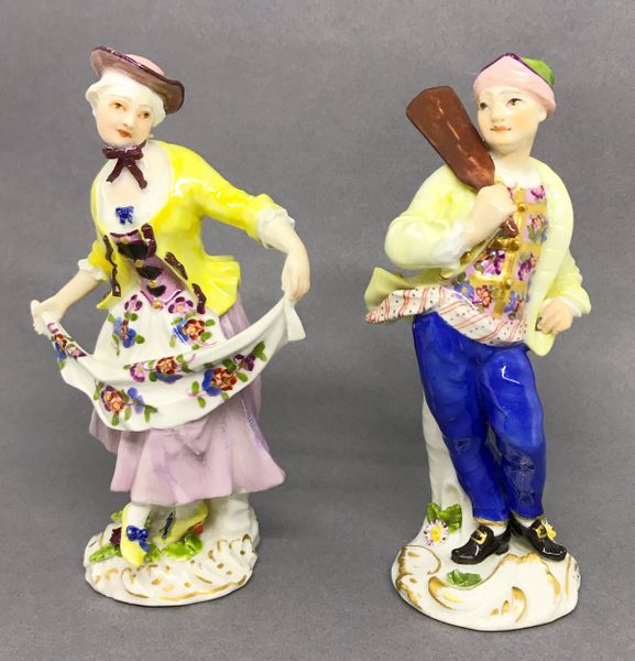 Pair of Meissen Figures of a Baker and his Dancing Companion