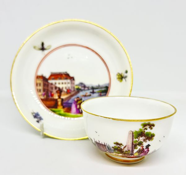 Meissen Tea Bowl and Saucer