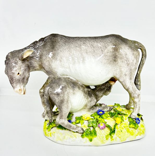 Meissen Model of a Donkey and Foal